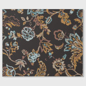 ヴィンテージシームレスな花柄。手書きテクスチャ ラッピングペーパー (フラット)