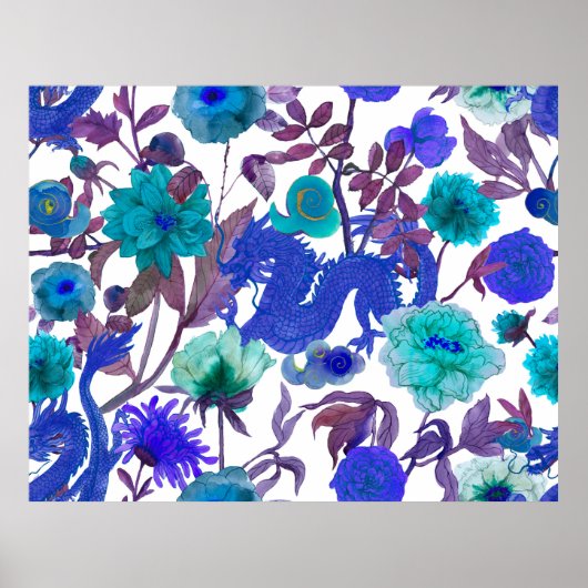 ヴィンテージシームレスア伝統的ジアのパターン。日本 ポスター (正面)