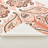 ヴィンテージシームレスカラフルパターンペイズリースタイル シェルパブランケット (3/4)