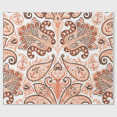 ヴィンテージシームレスカラフルパターンペイズリースタイル ラッピングペーパー (フラット)