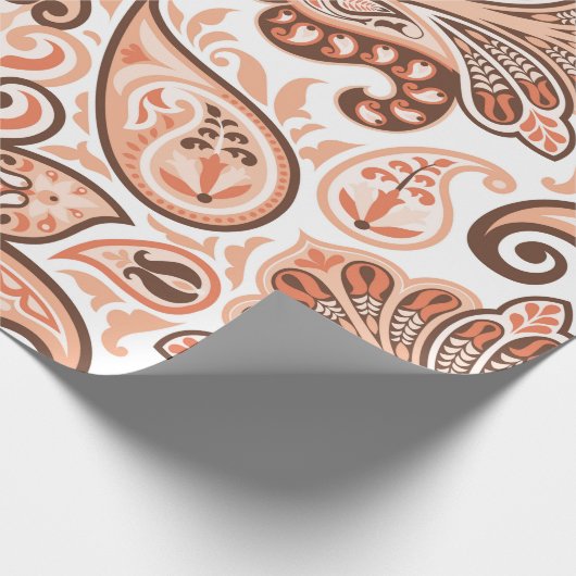 ヴィンテージシームレスカラフルパターンペイズリースタイル ラッピングペーパー (角)