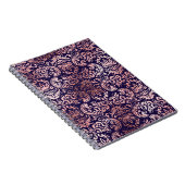 ヴィンテージシームレスバラ金ゴールド箔クラシックpat ノートブック (右側)