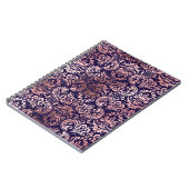 ヴィンテージシームレスバラ金ゴールド箔クラシックpat ノートブック (左側)