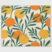 ヴィンテージシームレスパターンとマンダリン。トレンディーha ラッピングペーパー (フラット)