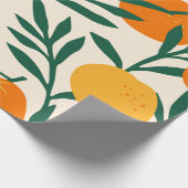 ヴィンテージシームレスパターンとマンダリン。トレンディーha ラッピングペーパー (角)