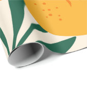 ヴィンテージシームレスパターンとマンダリン。トレンディーha ラッピングペーパー (ロールコーナー)