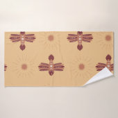 ヴィンテージシームレスパターンとScのクリエイティブ鳥 バスタオル (バスタオル)