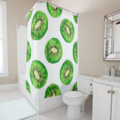ヴィンテージシームレスパターンキウイイラストレーションハンドdr シャワーカーテン (インサイチュ)