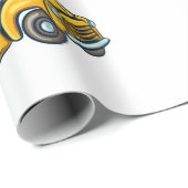 ヴィンテージシームレスパターンスクールバス付き。 ラッピングペーパー (ロールコーナー)