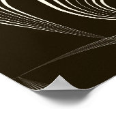 ヴィンテージシームレスパターンモノクロオーナメント ポスター (角)