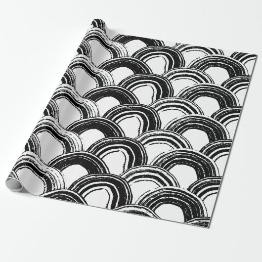 ヴィンテージシームレスパターン乾燥ブラシ付きstr ラッピングペーパー (アンロールド)