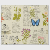 ヴィンテージシームレスパターン手書き文字Lor ラッピングペーパー (フラット)