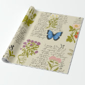 ヴィンテージシームレスパターン手書き文字Lor ラッピングペーパー (アンロールド)