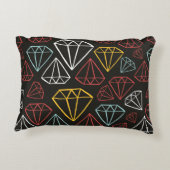 ヴィンテージシームレスパターン、ダイヤモンドデザイン素子 アクセントクッション (裏面)