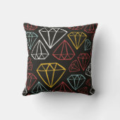 ヴィンテージシームレスパターン、ダイヤモンドデザイン素子 クッション (裏面)