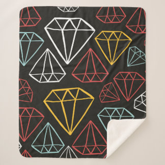 ヴィンテージシームレスパターン、ダイヤモンドデザイン素子 シェルパブランケット