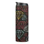 ヴィンテージシームレスパターン、ダイヤモンドデザイン素子 タンブラー (回転右)