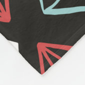 ヴィンテージシームレスパターン、ダイヤモンドデザイン素子 フリースブランケット (角)