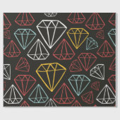 ヴィンテージシームレスパターン、ダイヤモンドデザイン素子 ラッピングペーパー (フラット)