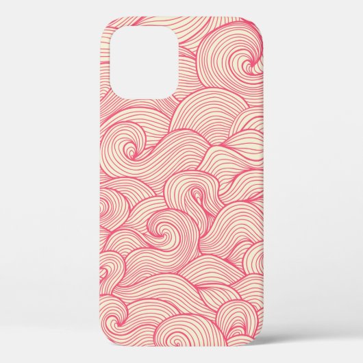 ヴィンテージシームレスパターン。手書き抽象芸術波 Case-Mate iPhoneケース (裏面)