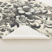 ヴィンテージシームレス植物花パターン シェルパブランケット (3/4)