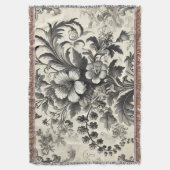 ヴィンテージシームレス植物花パターン スローブランケット (正面縦)