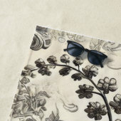 ヴィンテージシームレス植物花パターン ビーチタオル (インサイチュ)