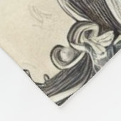 ヴィンテージシームレス植物花パターン フリースブランケット (角)