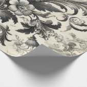 ヴィンテージシームレス植物花パターン ラッピングペーパー (角)