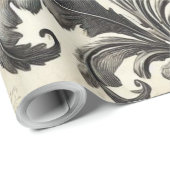 ヴィンテージシームレス植物花パターン ラッピングペーパー (ロールコーナー)