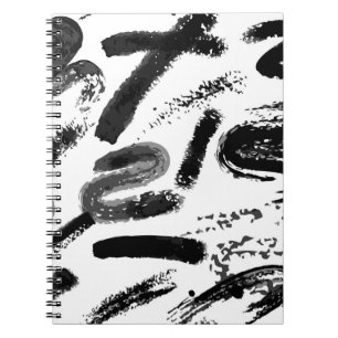 ヴィンテージシームレス絵を描の手水色ドライブラシ ノートブック