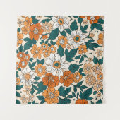 ヴィンテージシームレス花柄。リバティスタイルバック タペストリー (正面(横))