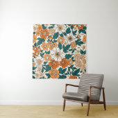 ヴィンテージシームレス花柄。リバティスタイルバック タペストリー (インサイチュ(横))