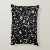 ヴィンテージシームレス輪郭花パターン。手書き アクセントクッション (裏面(縦))