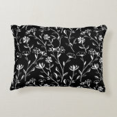 ヴィンテージシームレス輪郭花パターン。手書き アクセントクッション (裏面)