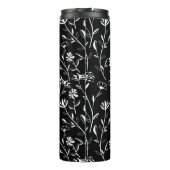 ヴィンテージシームレス輪郭花パターン。手書き タンブラー (裏面)