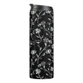 ヴィンテージシームレス輪郭花パターン。手書き タンブラー (回転右)