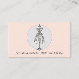 ヴィンテージシーメストレタードレス型枠サーモン 名刺