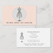 ヴィンテージシーメストレタードレス型枠サーモン 名刺 (正面/裏面)