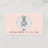 ヴィンテージシーメストレタードレス型枠サーモン 名刺 (正面)