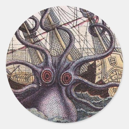 ヴィンテージシーモンスターシール ラウンドシール (正面)