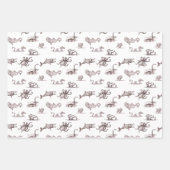 ヴィンテージシーモンスターラインアート ラッピングペーパーシート (正面2)