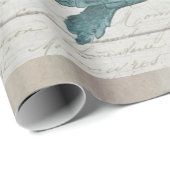 ヴィンテージシーライフサンゴタートルヒトデコパージュ ラッピングペーパー (ロールコーナー)