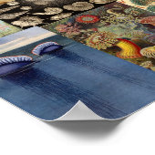 ヴィンテージシーライフ海コラージウォールデコール ポスター (角)