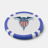 ヴィンテージシールド赤白青アメリカン・イーグル・スターズ ポーカーチップ (シングル)
