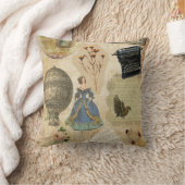 ヴィンテージシール古い紙デザイン枕 クッション (ブランケット)