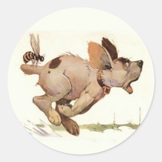 ヴィンテージシール – 犬 ラウンドシール (正面)