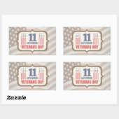 ヴィンテージシール(退役軍人日) 長方形シール (シート)