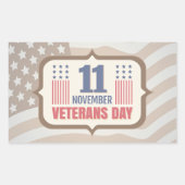 ヴィンテージシール(退役軍人日) 長方形シール (正面)