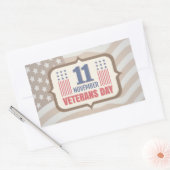 ヴィンテージシール(退役軍人日) 長方形シール (封筒)